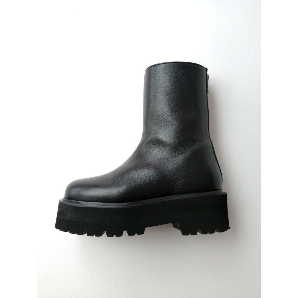 CAMINANDO × VERMEIL par iena カミナンド イエナ別注 ウシロ ZIPブーツ WTREKSOLE BACKZIPBOOTS バックジップ ショート 靴 黒 ブラック 5【中古】