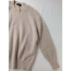 Drawer ドゥロワー FALL2 7G ウール モヘヤ カシミヤ パフスリーブ ロング スリーブ 長袖 ベージュ ニット トップス 【中古】