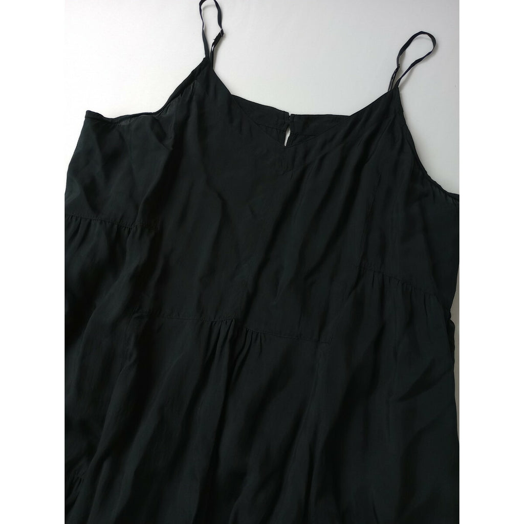 25SS suzuki takayuki スズキタカユキ camisole dress キュプラ キャミソール ドレス ロング ワンピース 黒 ブラック【中古】
