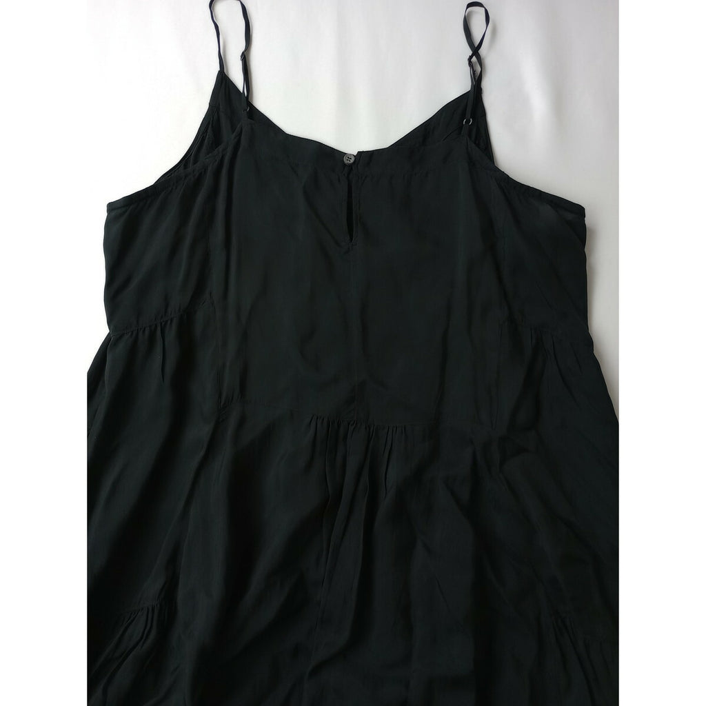 25SS suzuki takayuki スズキタカユキ camisole dress キュプラ キャミソール ドレス ロング ワンピース 黒 ブラック【中古】