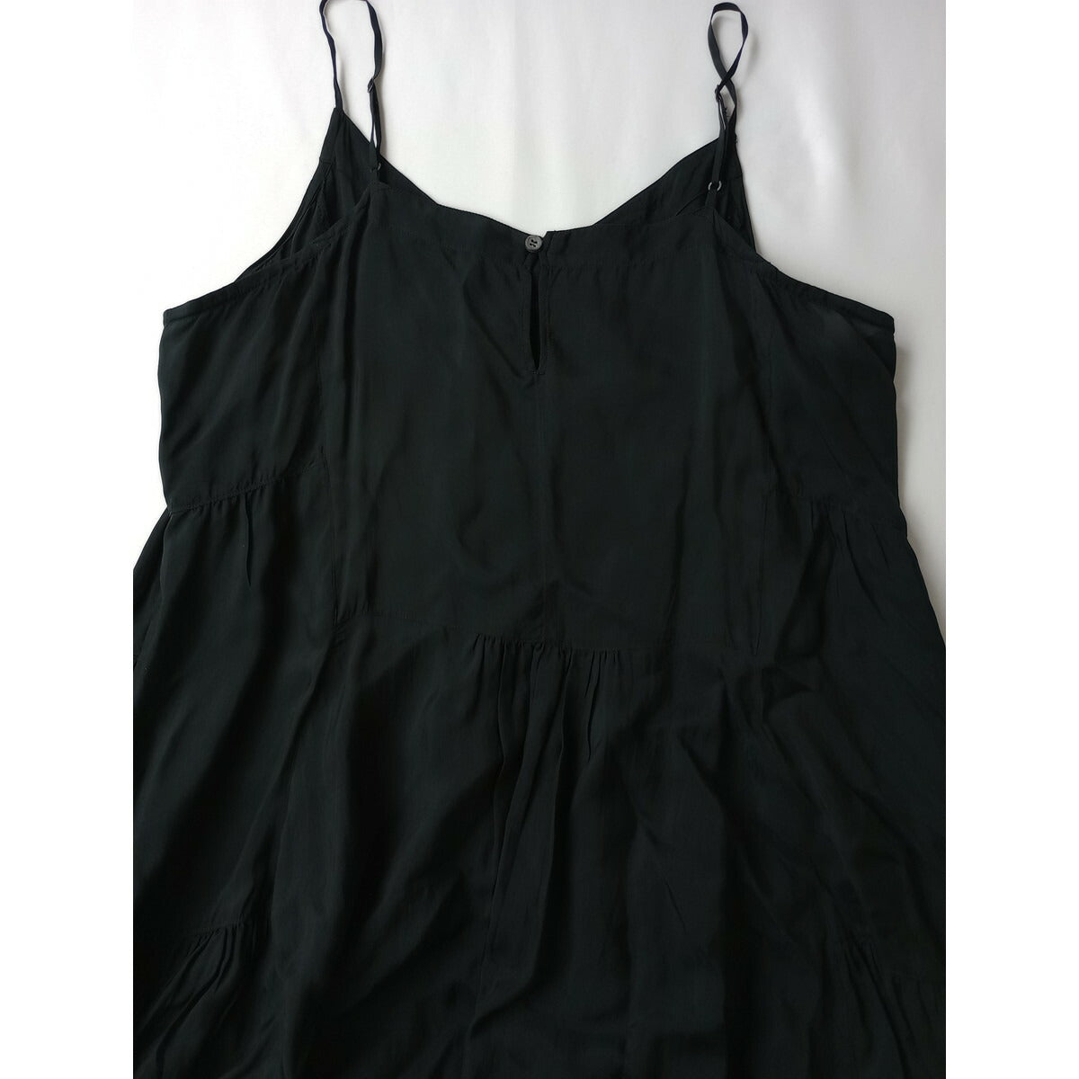 25SS suzuki takayuki スズキタカユキ camisole dress キュプラ キャミソール ドレス ロング ワンピース 黒 ブラック【中古】