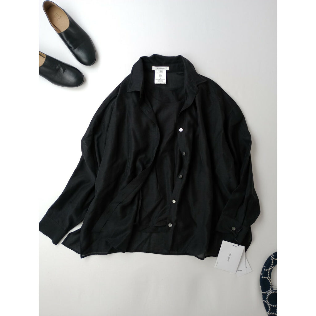 新品 25SS marmors マルモア wire shirt+tunk top シャツ タンクトップ セット ブラウス トップス 黒 ブラック