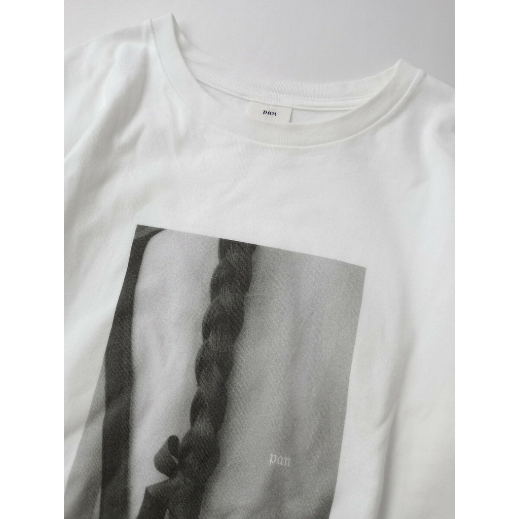 25SS pan×plageパン プラージュ別注 photo tee Nico Perezフォトプリントコットン綿 100％ 半袖Tシャツカットソートップス F 白 ホワイト【中古】