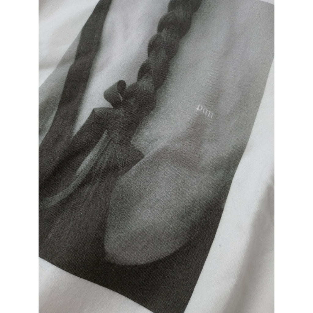 25SS pan×plageパン プラージュ別注 photo tee Nico Perezフォトプリントコットン綿 100％ 半袖Tシャツカットソートップス F 白 ホワイト【中古】