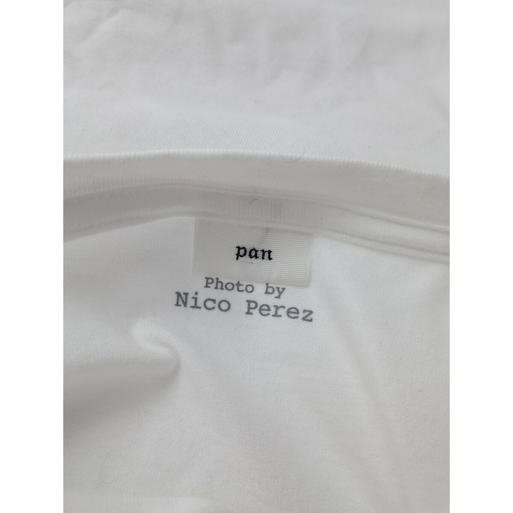 25SS pan×plageパン プラージュ別注 photo tee Nico Perezフォトプリントコットン綿 100％ 半袖Tシャツカットソートップス F 白 ホワイト【中古】