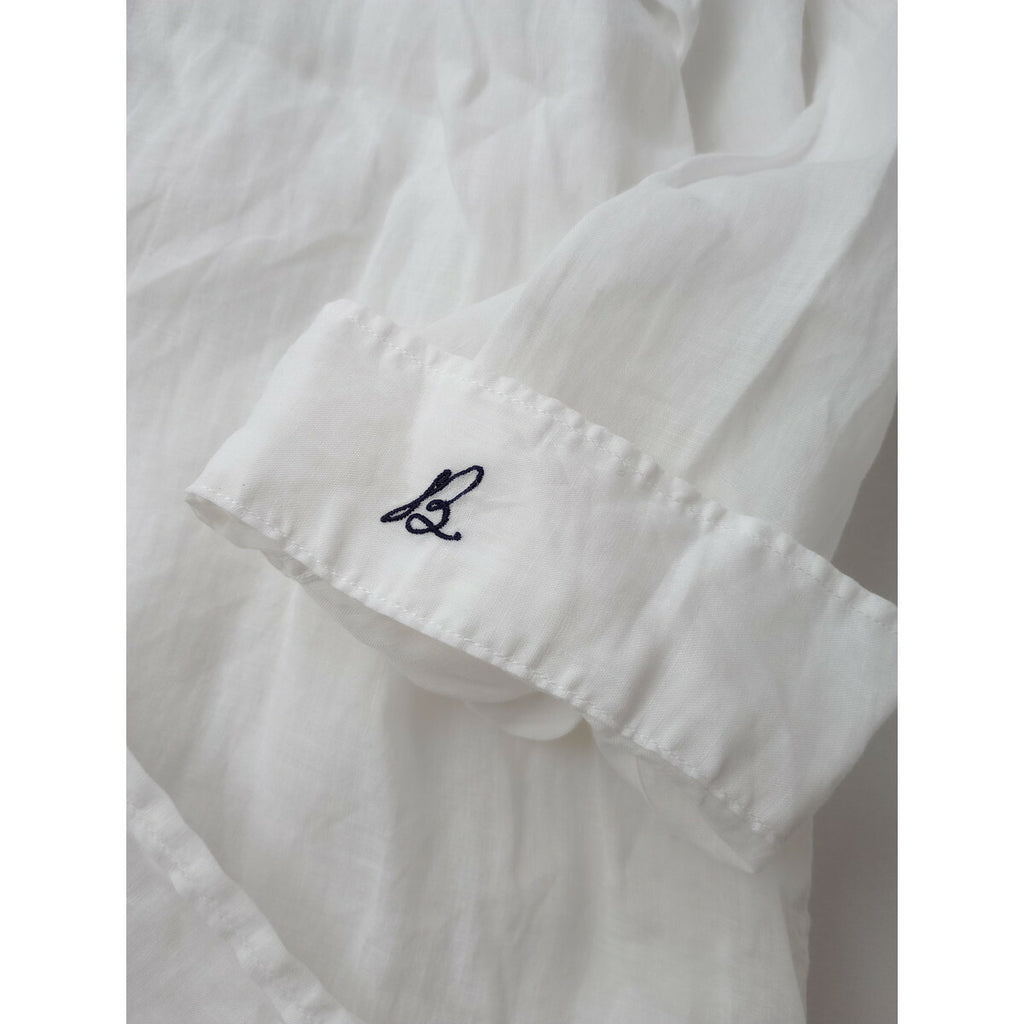 MADISON BLUE マディソンブルー HAMPTON LONG SHIRT ハンプトン ロング シャツ トップス リネン 麻 100％ 長袖 白 ホワイト 00 F【中古】