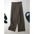 24AW MARGARET HOWELL マーガレットハウエル FLUID WOOL TROUSERS ウール 毛 100％ トラウザー スラックス パンツ カーキ 0【中古】