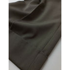 24AW MARGARET HOWELL マーガレットハウエル FLUID WOOL TROUSERS ウール 毛 100％ トラウザー スラックス パンツ カーキ 0【中古】