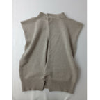 NATIVE VILLAGE ネイティブ ヴィレッジ Open back vest オープン バック ニット ベスト ウール 毛 100％ ベージュ (21M＋1736)【中古】