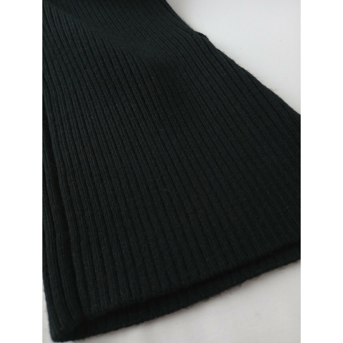 STUDIO NICHOLSON スタジオニコルソン 9GG MERINO RIB LEGGING リブ ニット レギンス パンツ 黒 ブラック 0 (22M＋9609)【中古】