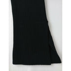 STUDIO NICHOLSON スタジオニコルソン 9GG MERINO RIB LEGGING リブ ニット レギンス パンツ 黒 ブラック 0 (22M＋9609)【中古】