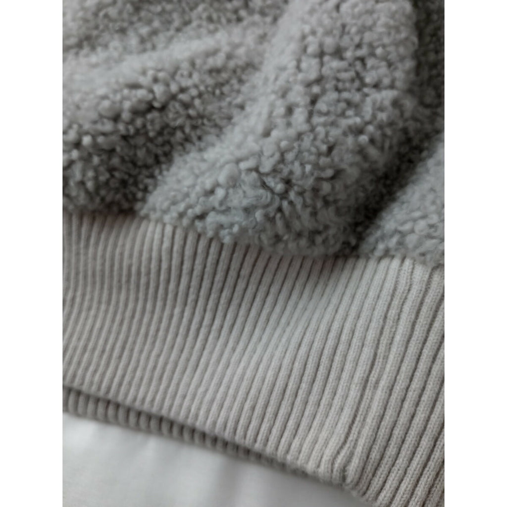 アパルトモン L'Appartement ReversibleVEST Mouton×Cashmere ラム 羊革 ウール カシミヤ リバーシブル フード ベスト グレー S (23M＋0369)【中古】