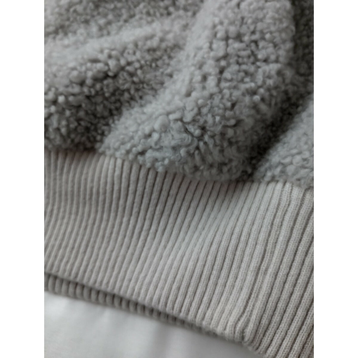アパルトモン L'Appartement ReversibleVEST Mouton×Cashmere ラム 羊革 ウール カシミヤ リバーシブル フード ベスト グレー S (23M＋0369)【中古】