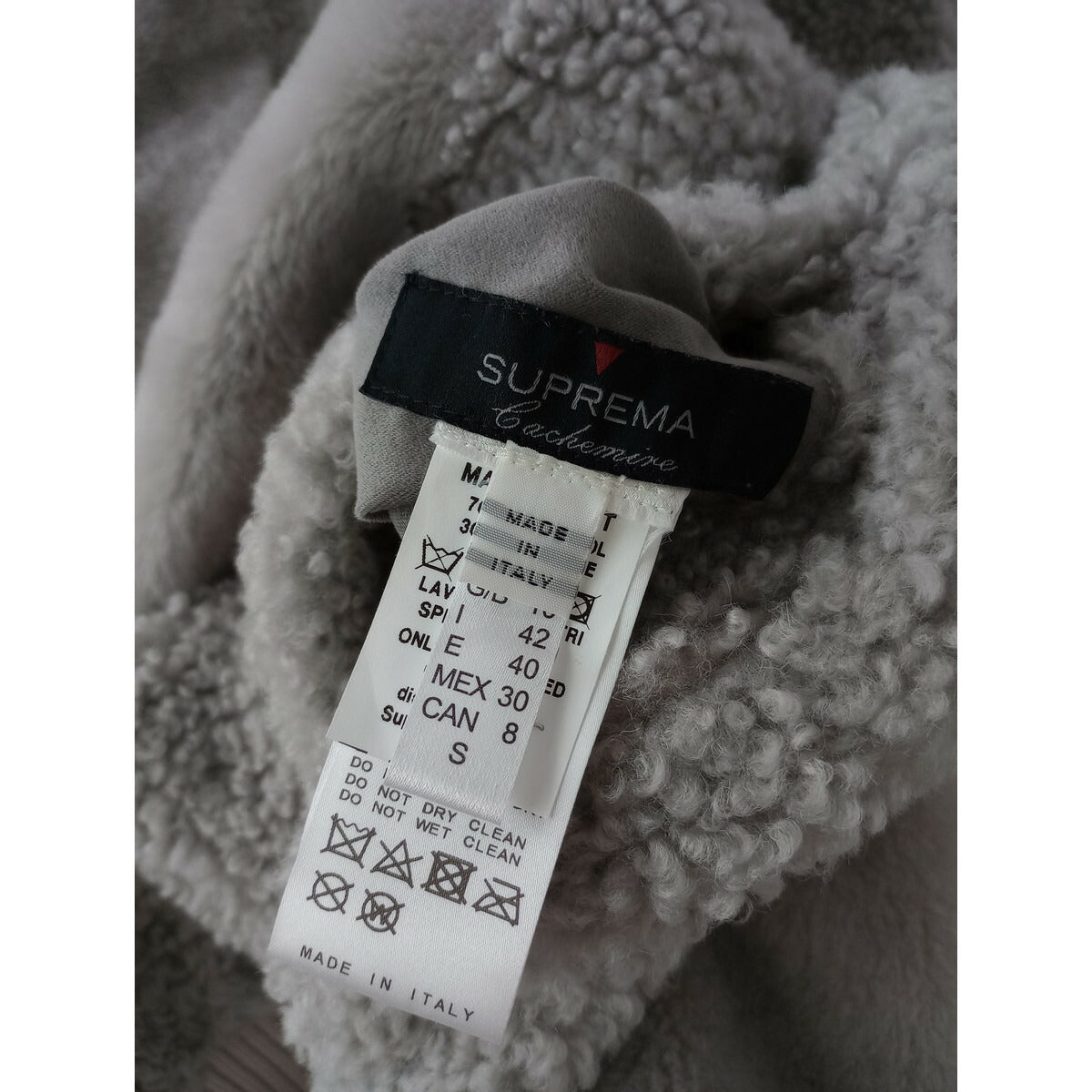 アパルトモン L'Appartement ReversibleVEST Mouton×Cashmere ラム 羊革 ウール カシミヤ リバーシブル フード ベスト グレー S (23M＋0369)【中古】