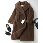 新品 マックスマーラ MaxMara NUEVO テディベア アイコンコート カシミヤミックス TEDDY ブラウン S (DM＋0809)