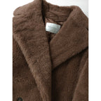 新品 マックスマーラ MaxMara NUEVO テディベア アイコンコート カシミヤミックス TEDDY ブラウン S (DM＋0809)