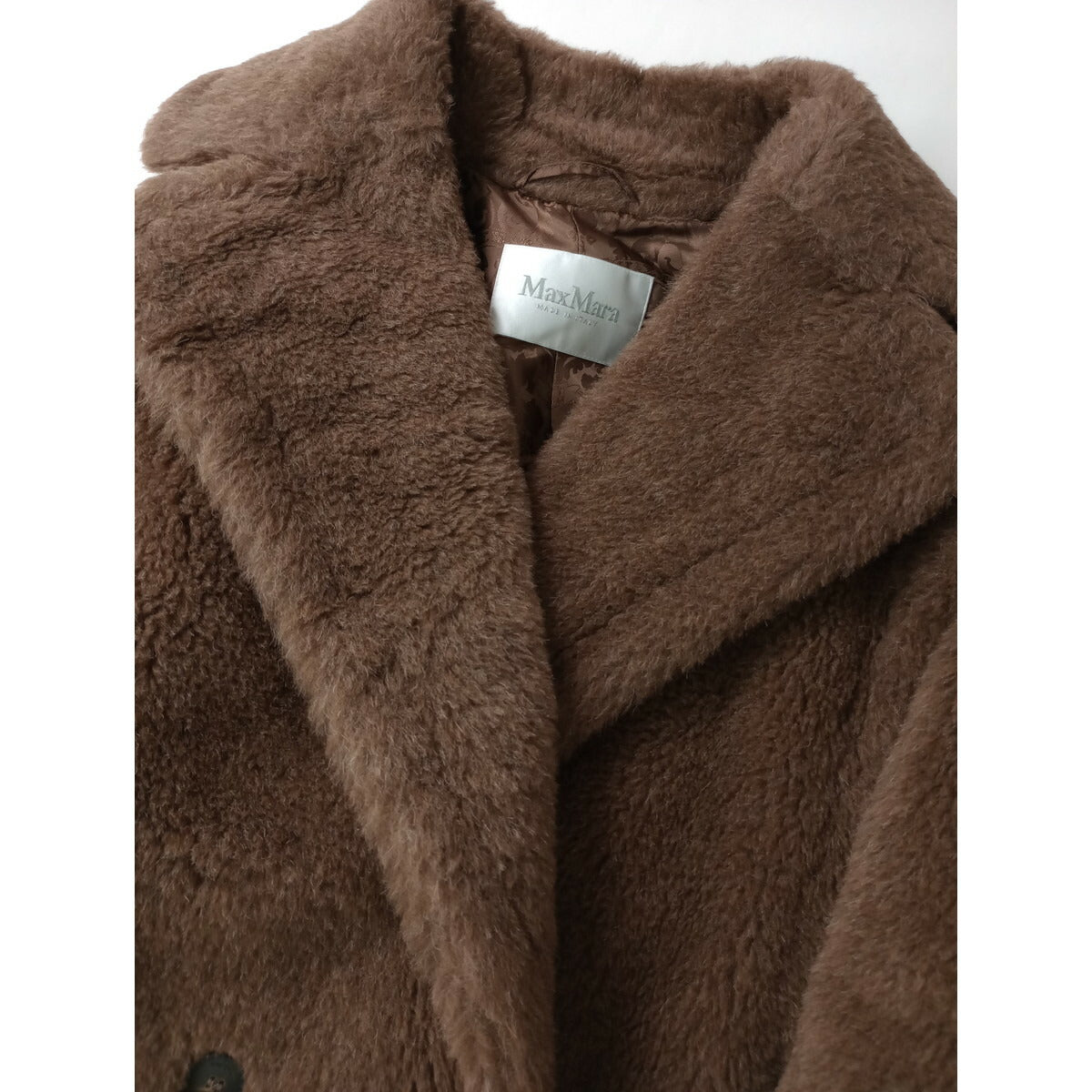 新品 マックスマーラ MaxMara NUEVO テディベア アイコンコート カシミヤミックス TEDDY ブラウン S (DM＋0809)