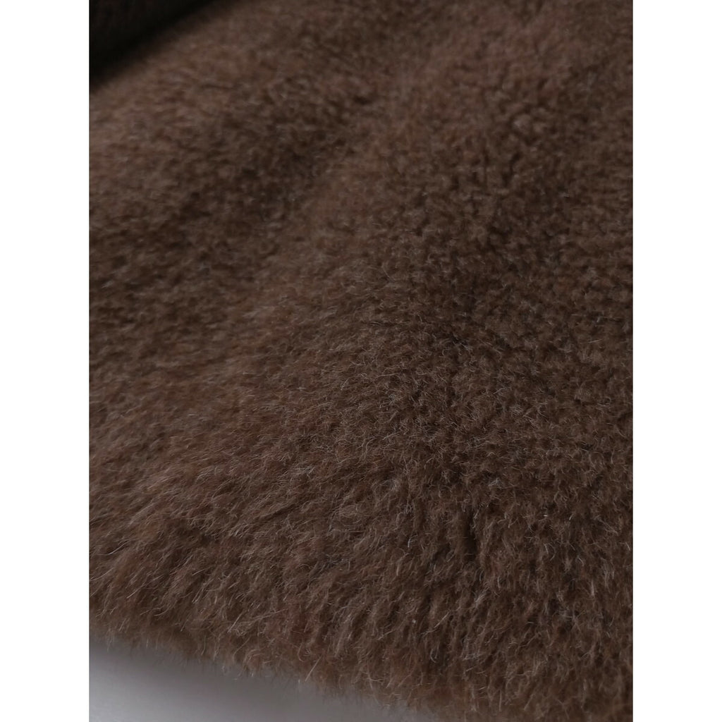 新品 マックスマーラ MaxMara NUEVO テディベア アイコンコート カシミヤミックス TEDDY ブラウン S (DM＋0809)