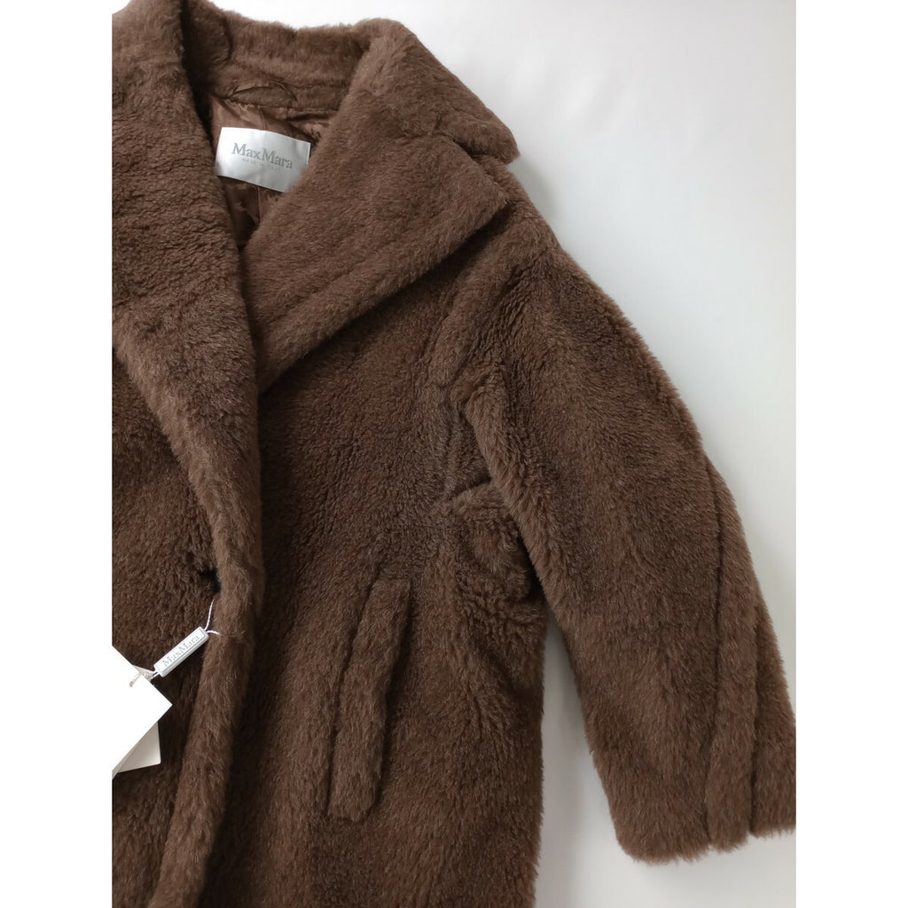 新品 マックスマーラ MaxMara NUEVO テディベア アイコンコート カシミヤミックス TEDDY ブラウン S (DM＋0809)