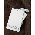 新品 マックスマーラ MaxMara NUEVO テディベア アイコンコート カシミヤミックス TEDDY ブラウン S (DM＋0809)