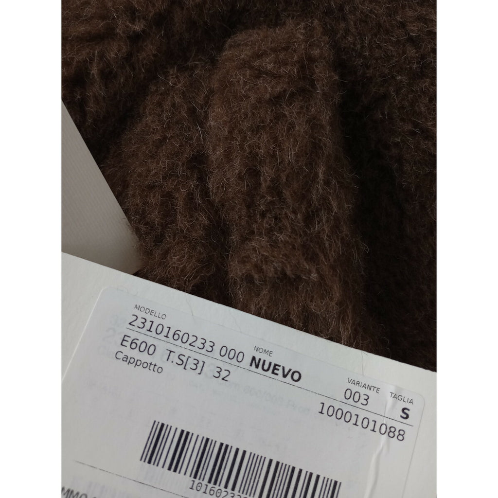 新品 マックスマーラ MaxMara NUEVO テディベア アイコンコート カシミヤミックス TEDDY ブラウン S (DM＋0809)