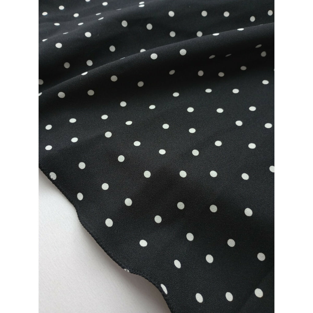 Cloth&Cross クロスアンドクロス 雅姫 ドット 柄 ロング ワンピース 水玉 黒 ブラック【中古】