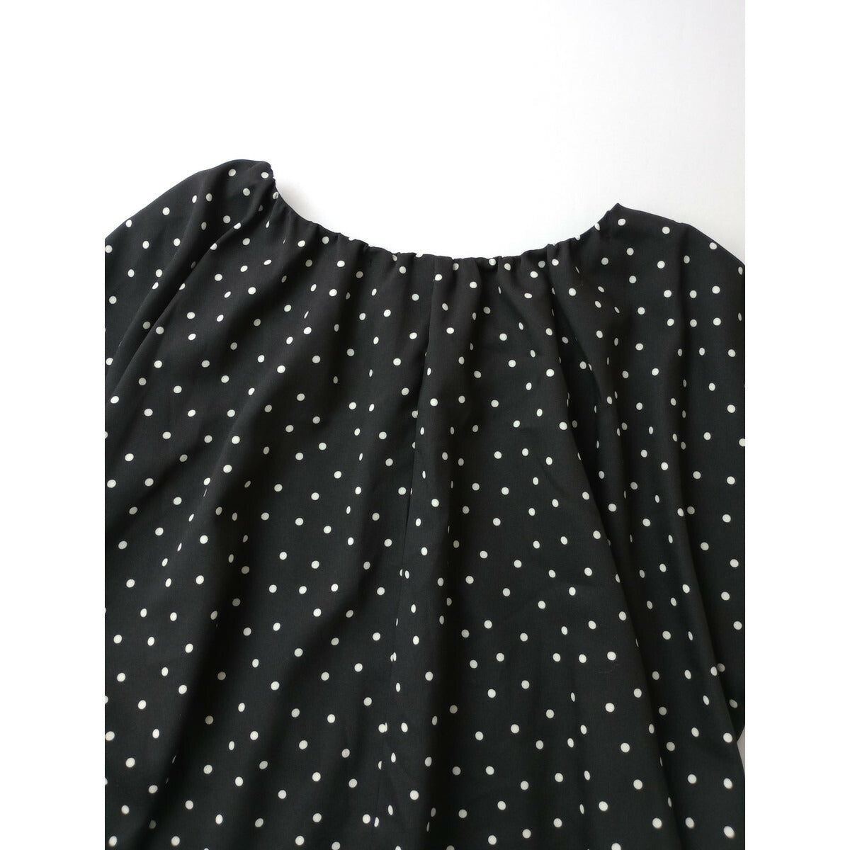 Cloth&Cross クロスアンドクロス 雅姫 ドット 柄 ロング ワンピース 水玉 黒 ブラック【中古】