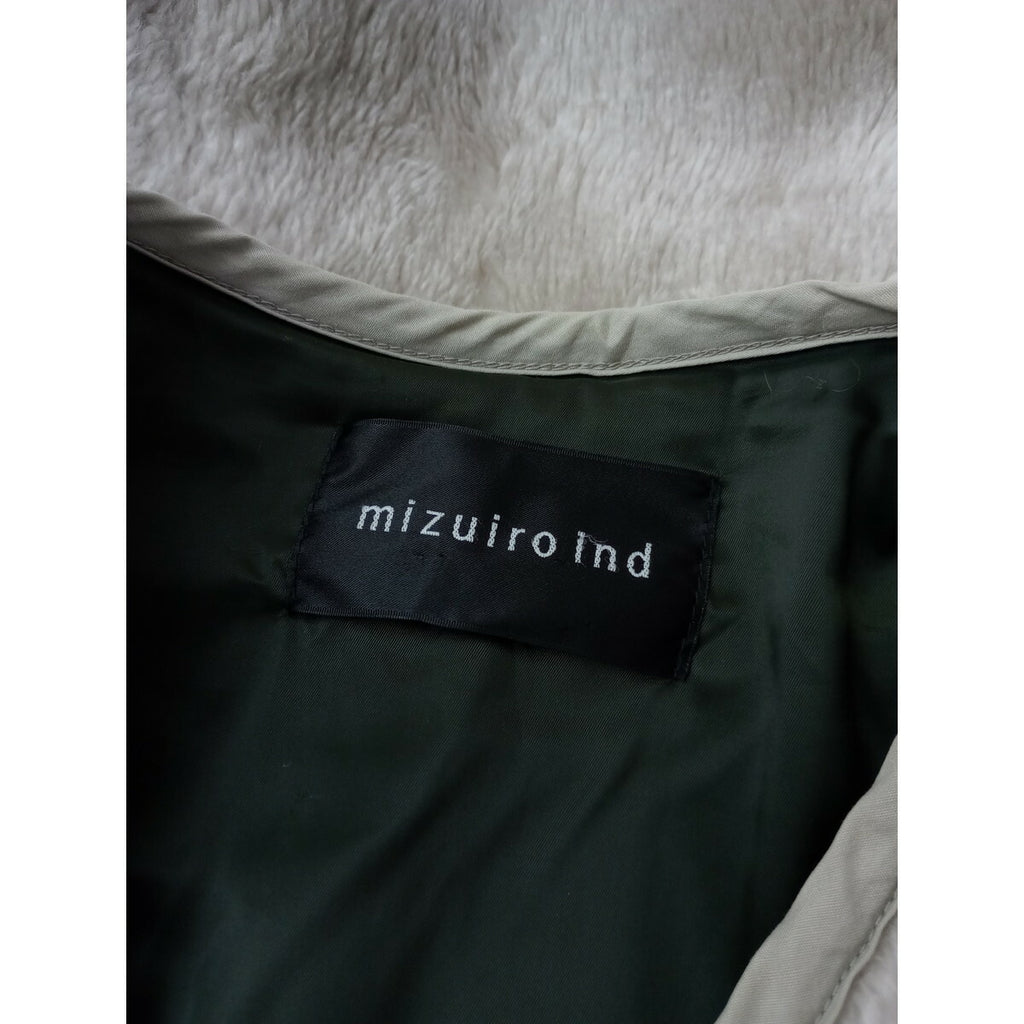 mizuiro ind ミズイロインド ボア ロング コート ライトベージュ(24T＋0877)【中古】