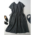 R&D.M.Co- オールドマンズテーラーCHAMBRAYCOTTON HEMPPOCKET DRESS シャンブレーコットンヘンプポケットドレス ロングワンピースグレーＭ【中古】