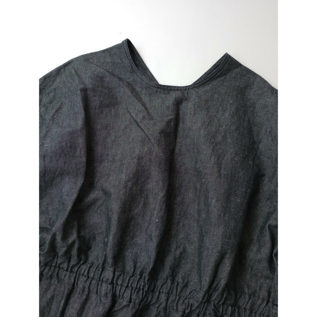 R&D.M.Co- オールドマンズテーラーCHAMBRAYCOTTON HEMPPOCKET DRESS シャンブレーコットンヘンプポケットドレス ロングワンピースグレーＭ【中古】