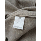 25AW MITTAN ミッタン 圧縮 ウール 100％ ニット フード ロング コート グレージュ 2 （19M＋0223)【中古】