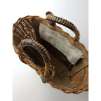 ebagos エバゴス かご バッグ 藤 ダークブラウン【中古】