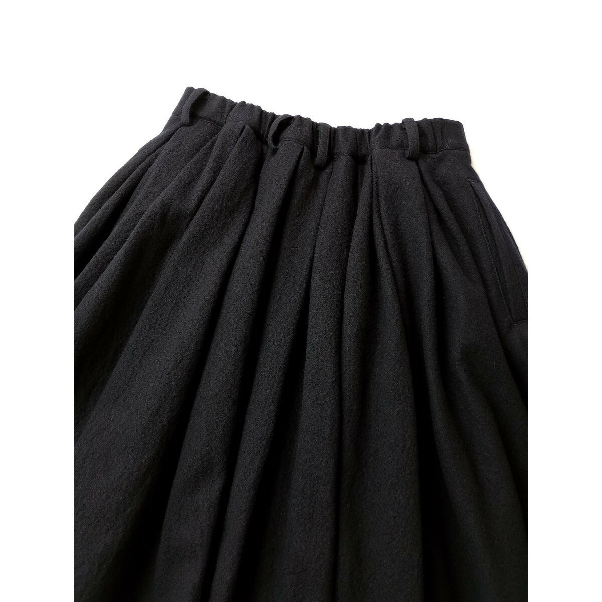 ZANINI with A&S ARTS&SCIENCE アーツアンドサイエンス Pleated Skirt ロング スカート ウール 毛 100％ ネイビー 1  (23M＋0375)【中古】