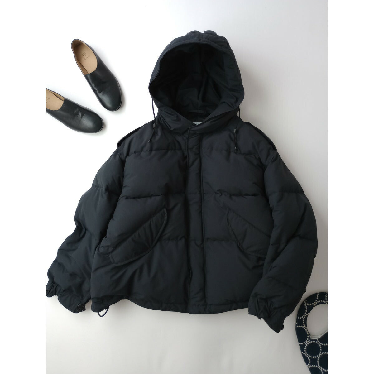 JOURNAL STANDARD L’essage × STAMMBAUM ジャーナルスタンダード レサージュ 別注 ショート丈 ダウンジャケット 黒 ブラック F(DM＋0820)【中古】