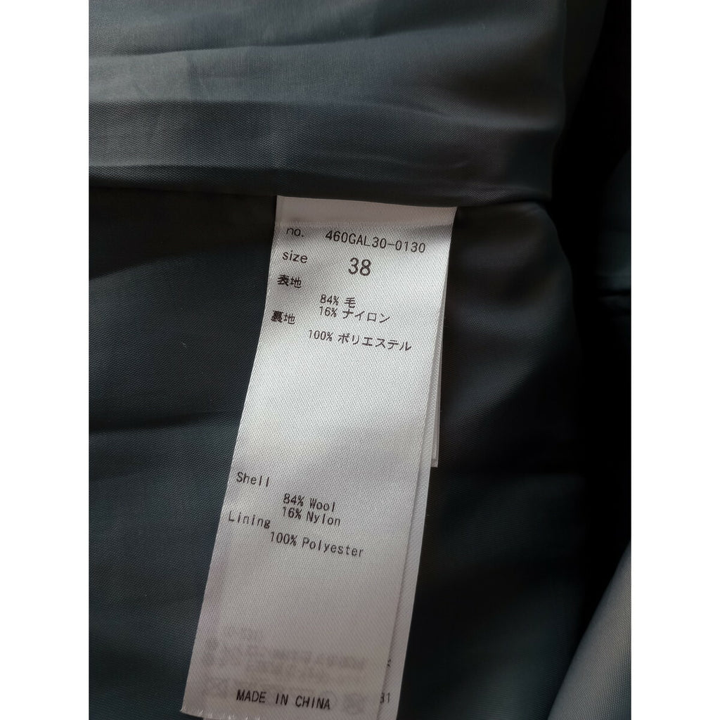 RIM.ARK リムアーク ウール Stand collar melton CT スタンドカラー ロングコート ベルト付き グレー 38 (20M＋1728)【中古】