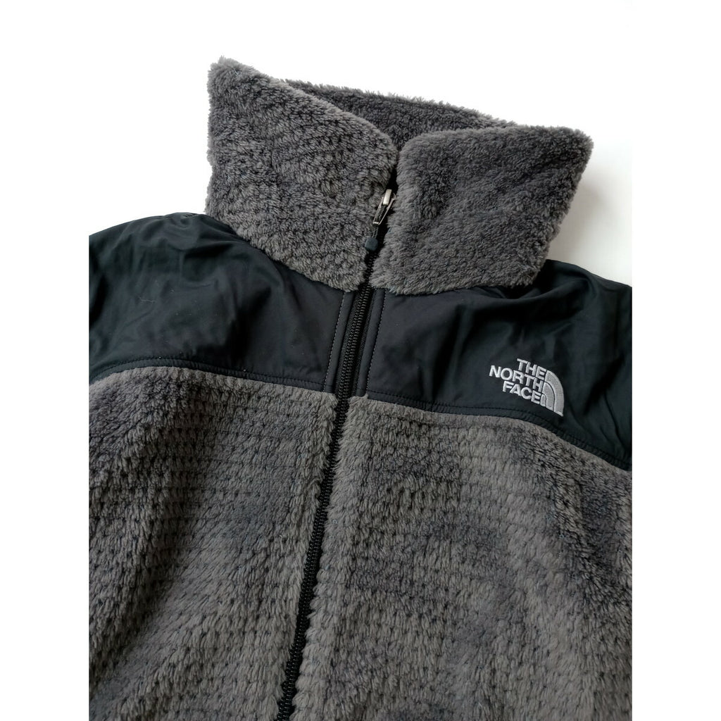 THE NORTH FACE ザノースフェイス フリース ジップアップ ブルゾン ジャケット グレー 黒 ブラック M (16M＋2597)【中古】