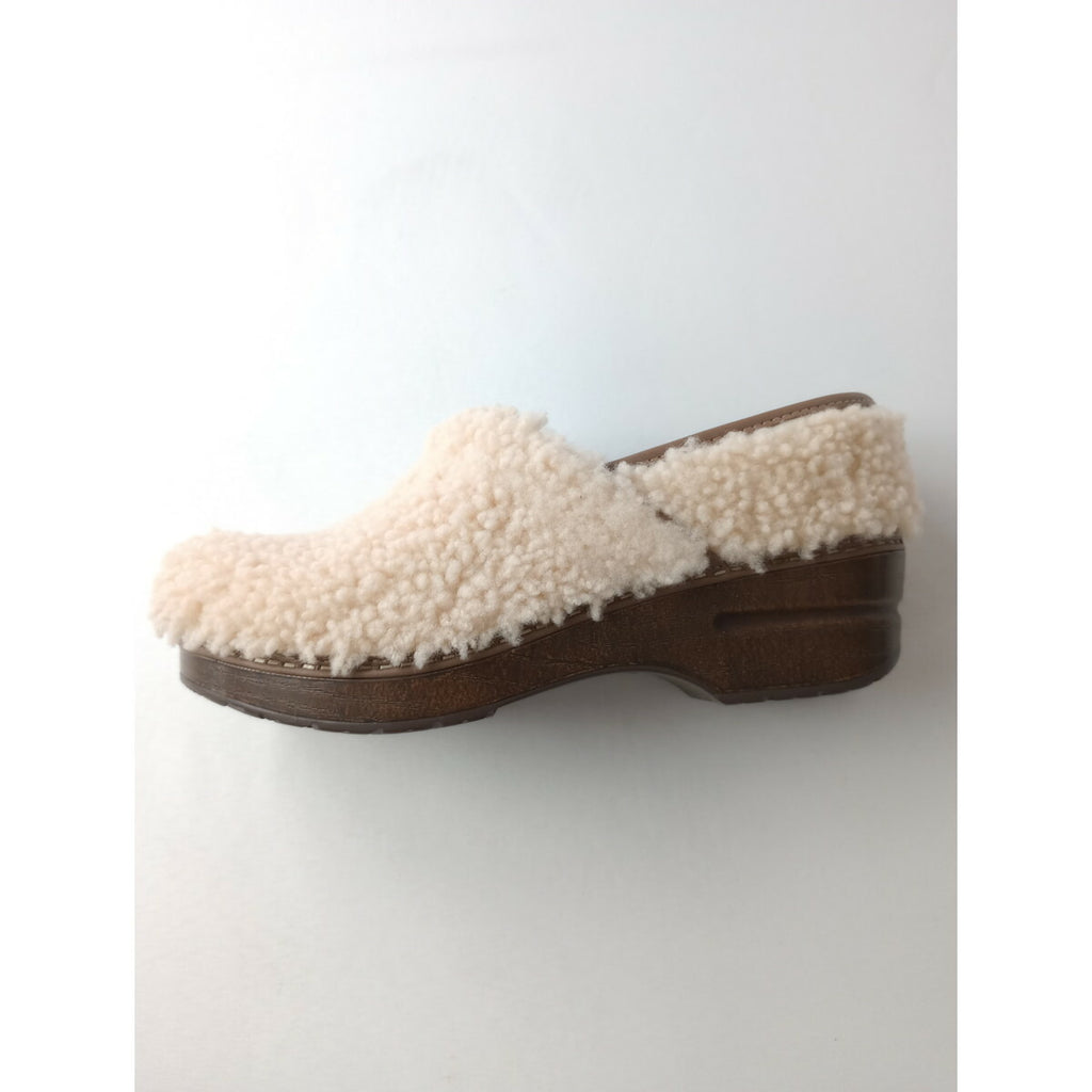 DANSKO ダンスコ プロフェッショナル 羊毛 ボア シューズ 靴 ライトベージュ 39 (24M＋9513)【中古】