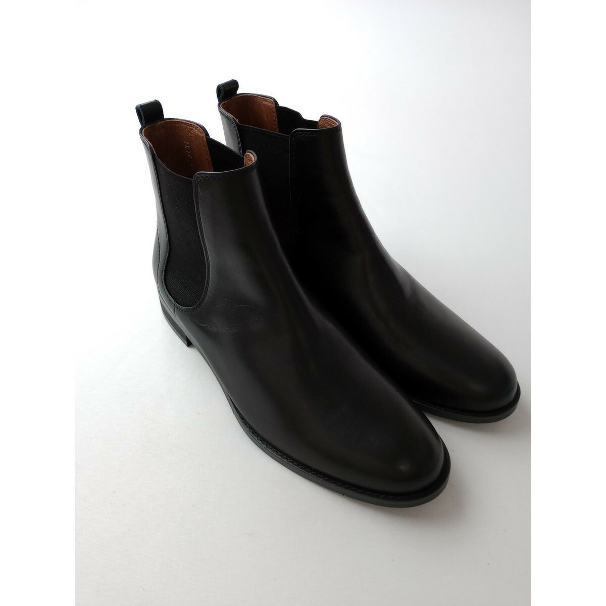 MARGARET HOWELL idea マーガレットハウエル アイデア サイドゴア ショート ブーツ HYDROSTOPPER 黒 ブラック 【防滑・スノーソール】 25 靴【中古】