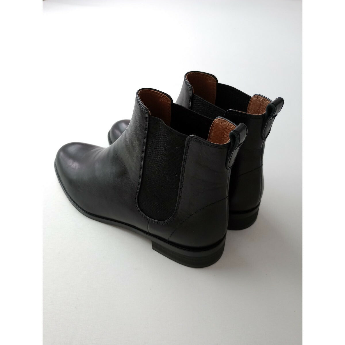 MARGARET HOWELL idea マーガレットハウエル アイデア サイドゴア ショート ブーツ HYDROSTOPPER 黒 ブラック 【防滑・スノーソール】 25 靴【中古】