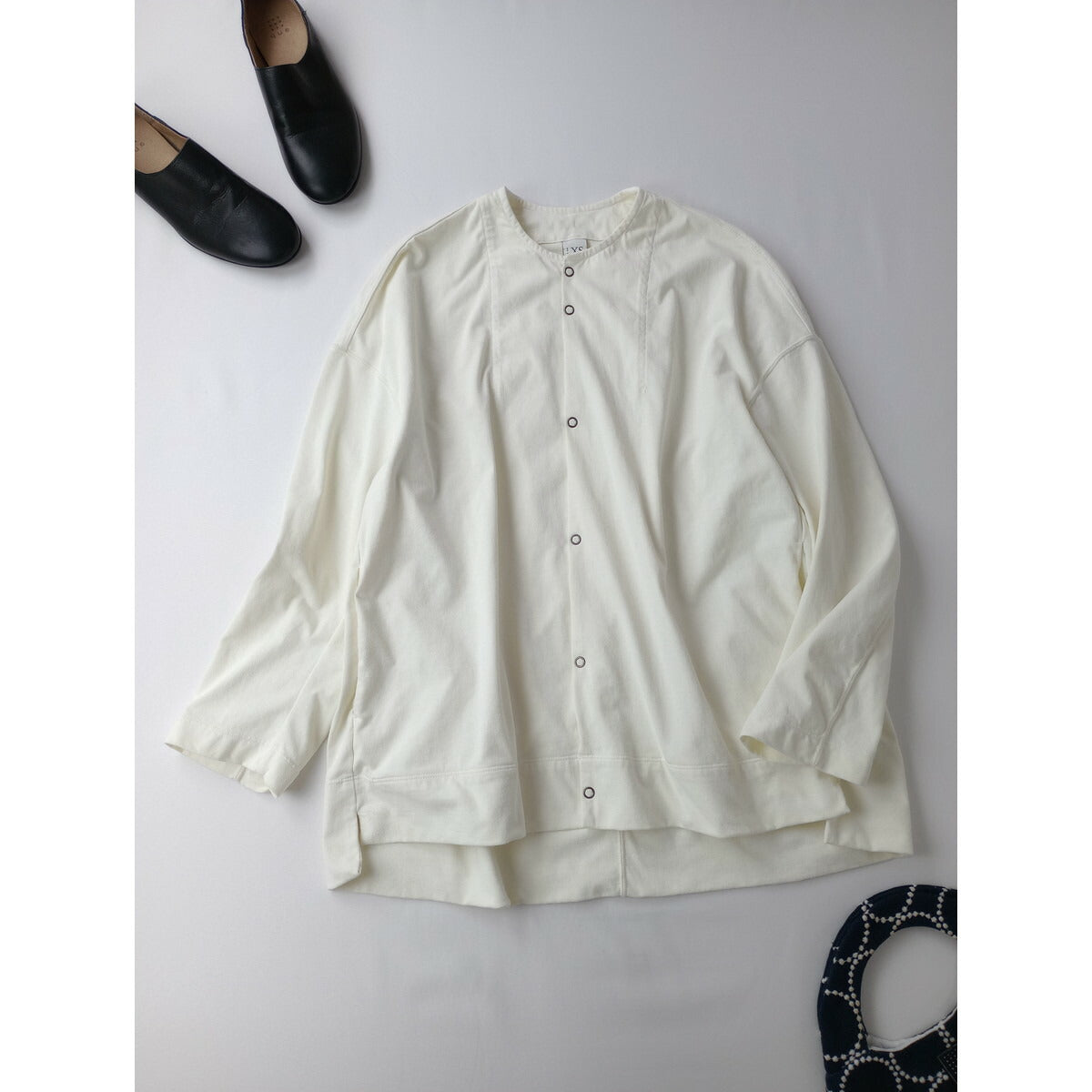 NO CONTROL AIR ノーコントロールエアー クルーネック カーディガン 羽織 白 XS【中古】