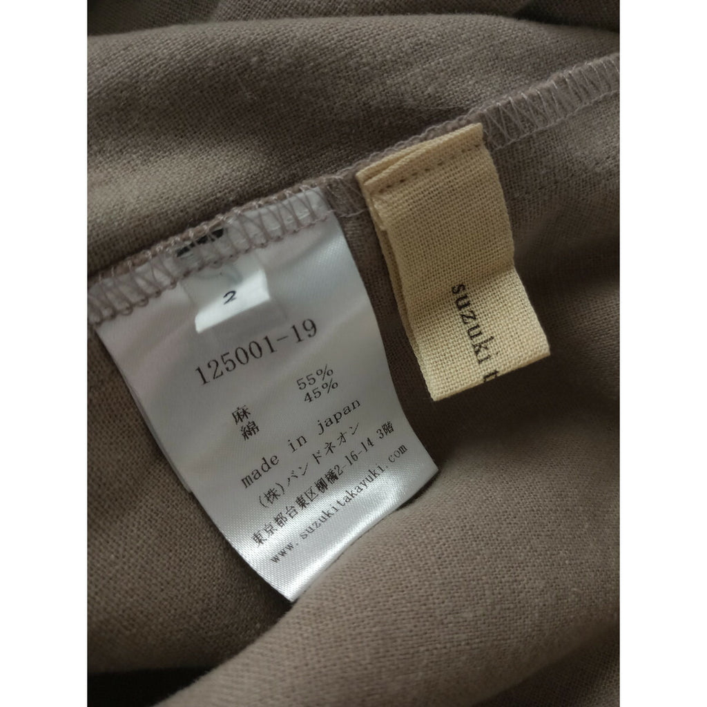 suzuki takayuki スズキタカユキ calecons wide straight ワイド パンツ ベージュ 02【中古】