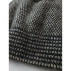 blurhmsブラームスAlpaca Bird's-eye Knit Cardiganアルパカウールバーズアイニットカーディガン 黒ブラック ライトベージュ 0 (25M＋0813)【中古】