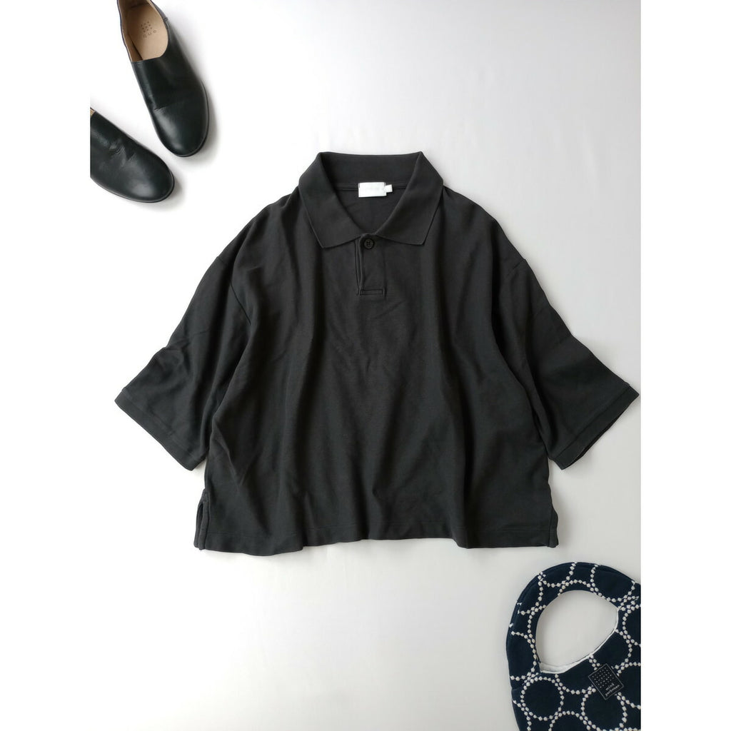 handvaerk ハンドバーク ショート丈 ポロ シャツ トップス S グレー【中古】