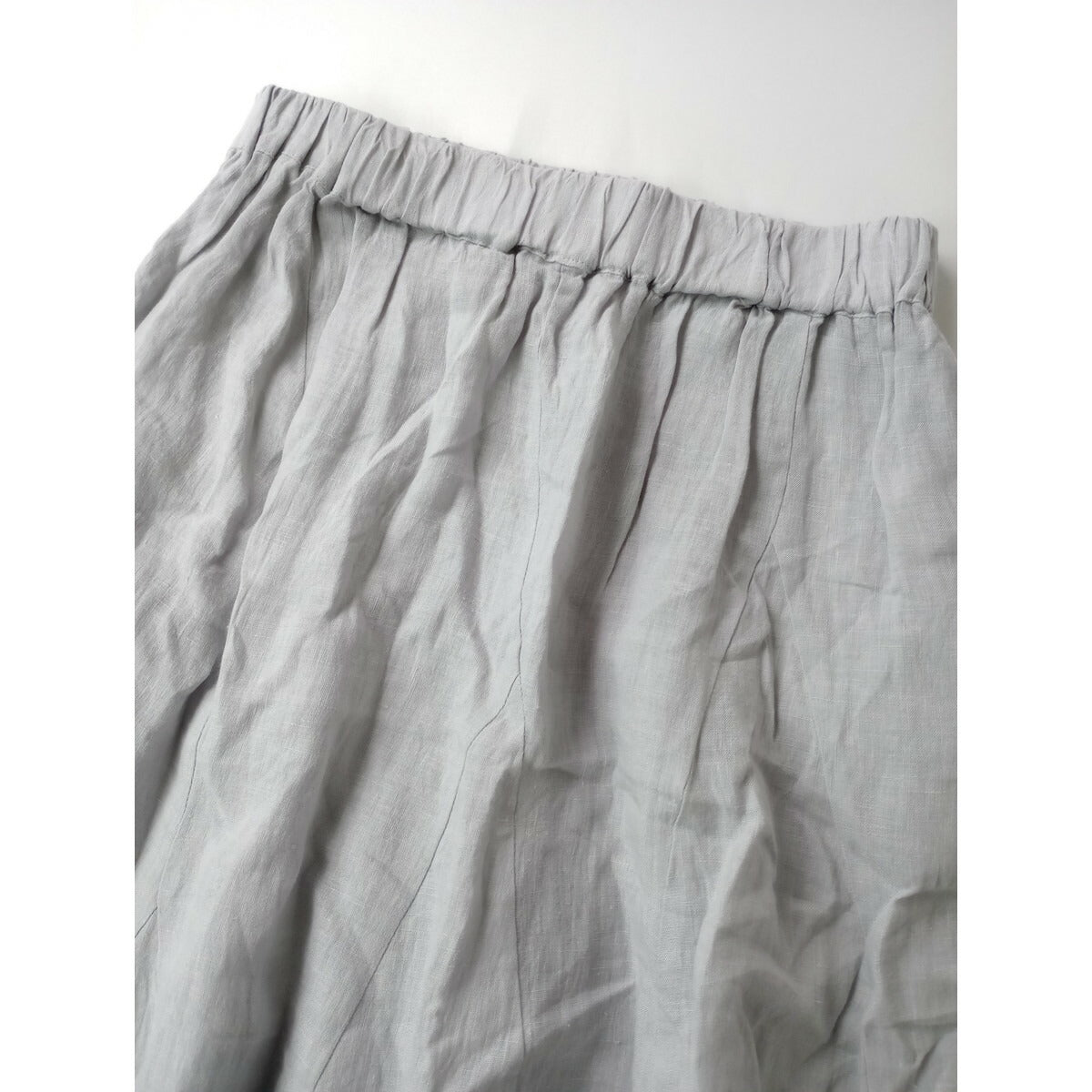 Cloth&Cross クロスアンド クロス リネン 麻 100％ ロング スカート ライトグレー【中古】