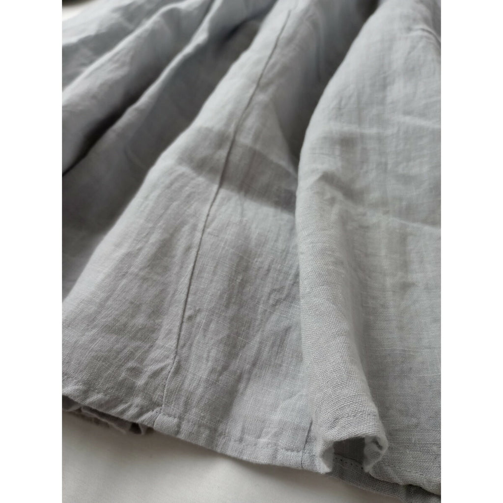 Cloth&Cross クロスアンド クロス リネン 麻 100％ ロング スカート ライトグレー【中古】