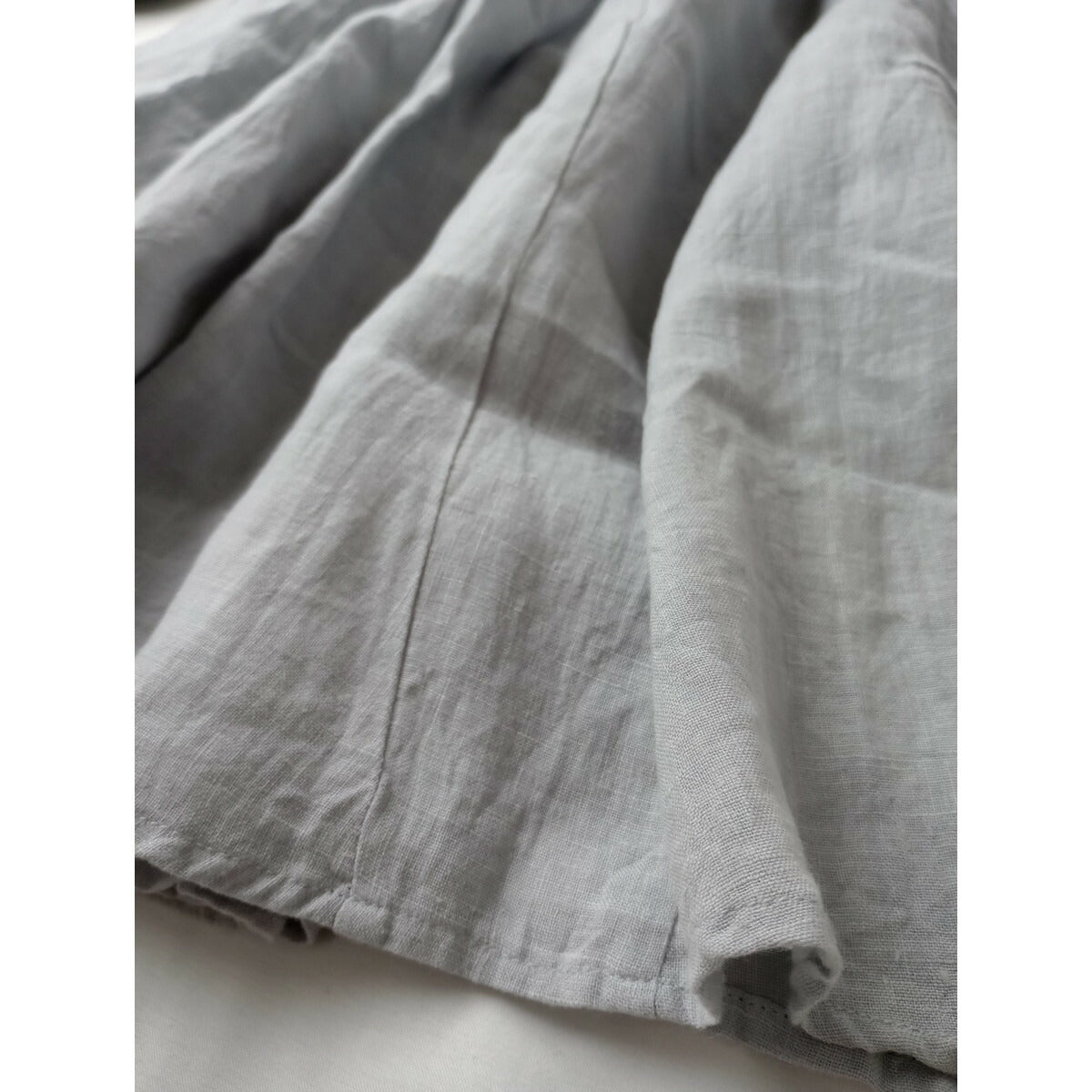 Cloth&Cross クロスアンド クロス リネン 麻 100％ ロング スカート ライトグレー【中古】
