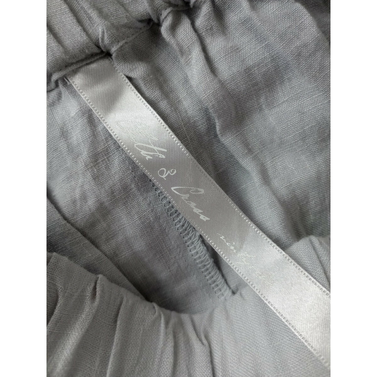 Cloth&Cross クロスアンド クロス リネン 麻 100％ ロング スカート ライトグレー【中古】