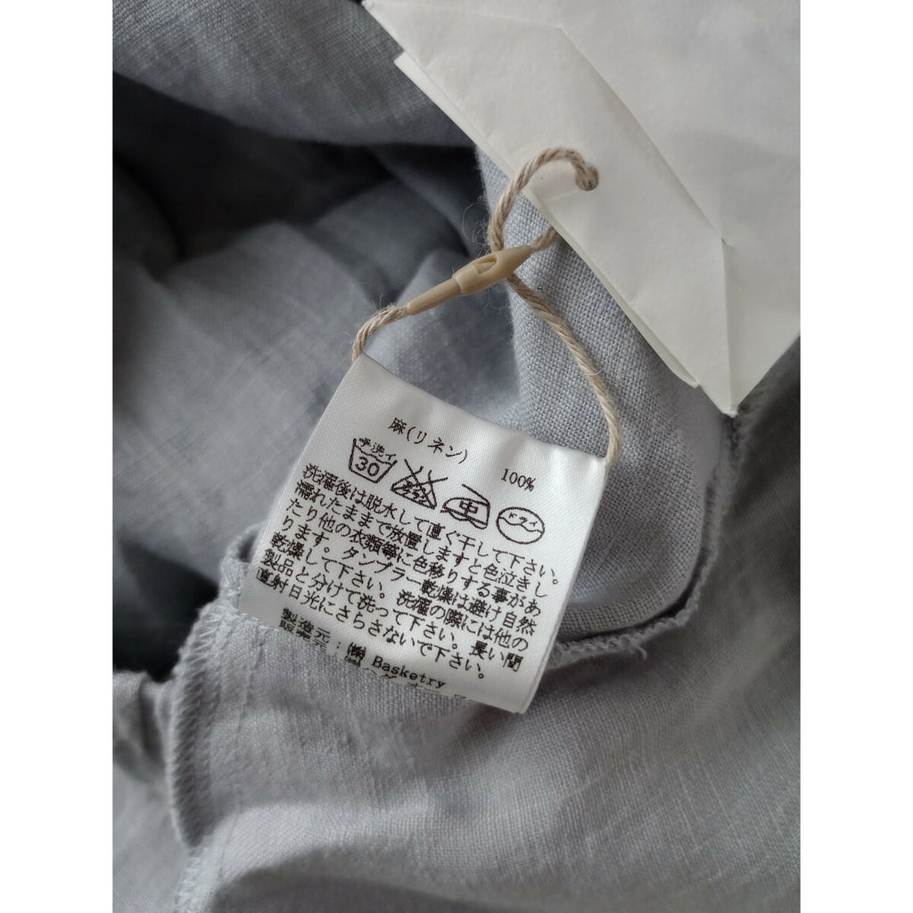 Cloth&Cross クロスアンド クロス リネン 麻 100％ ロング スカート ライトグレー【中古】