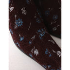 22AW Mame Kurogouchi マメ クロゴウチ Floral Jacquard Boots フローラルジャガード ブーツ ワインレッド 23.5 靴【中古】