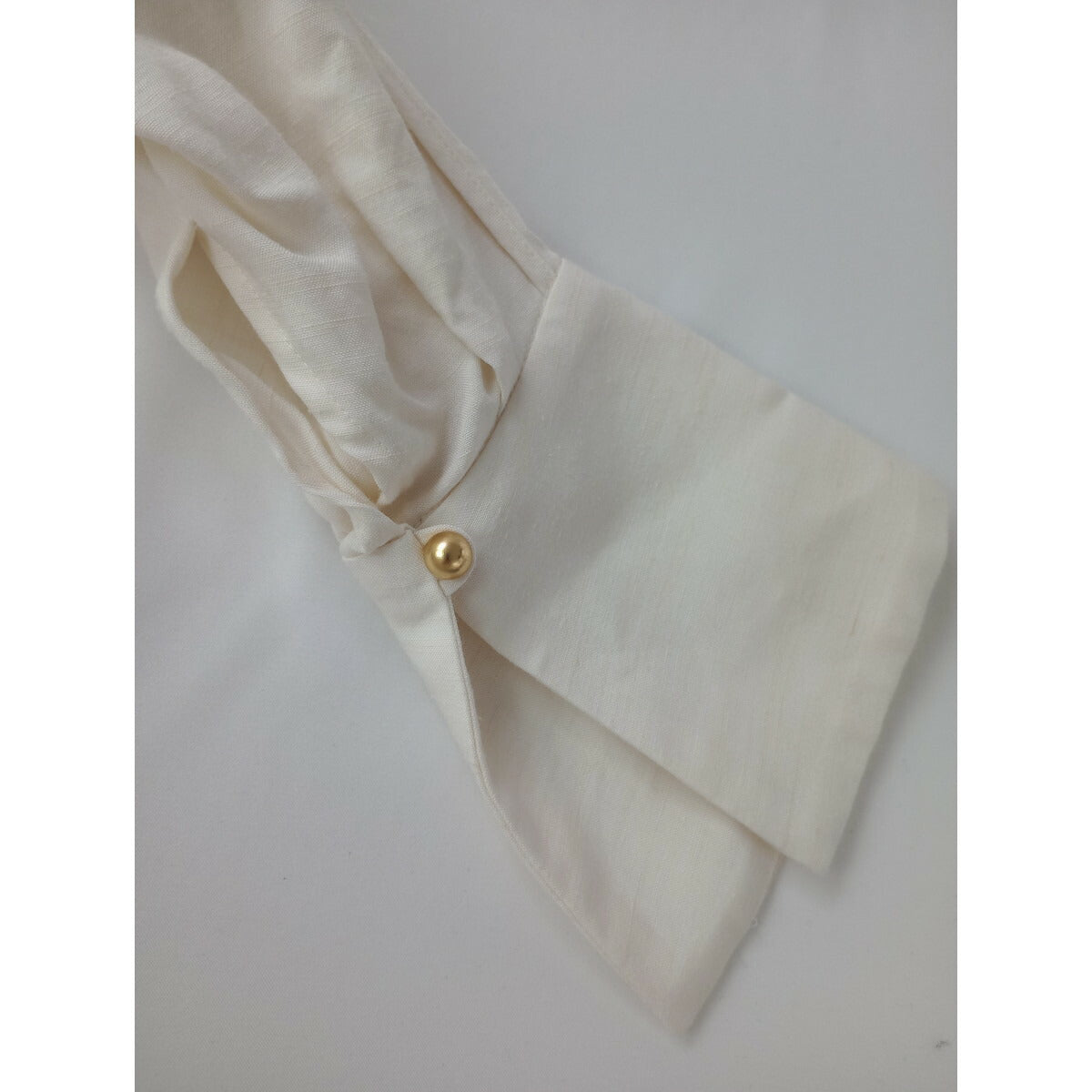 Mame Kurogouchi マメクロゴウチ ヴィスコス ヘンプ シャツ 長袖 ドレス ロング ワンピース 白 生成り 2【中古】